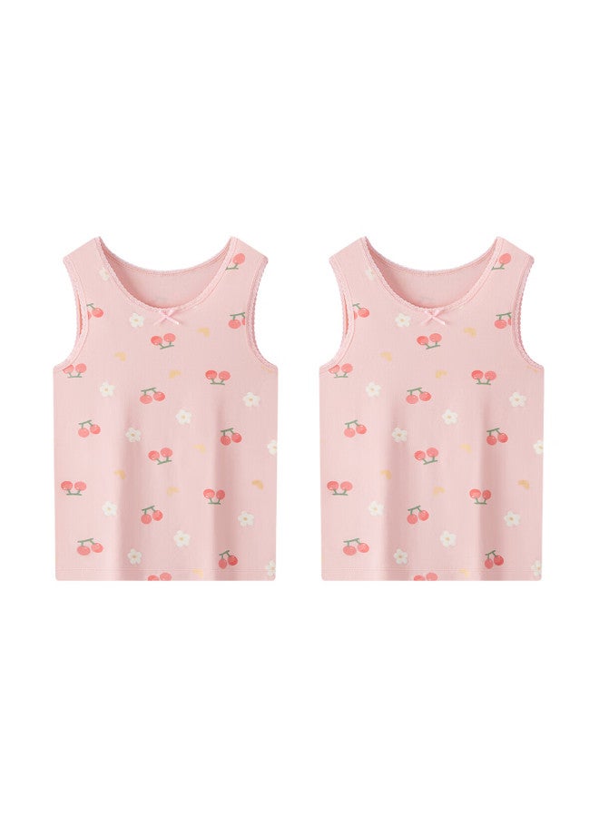 Deesha 7a Antibacterial Two-piece Set Spring Summer Girls Cotton Spandex Sweet Camisole Pajamas