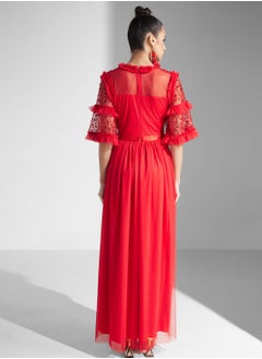Golden Apple Ruffle Sequin Dress  - Image 2
