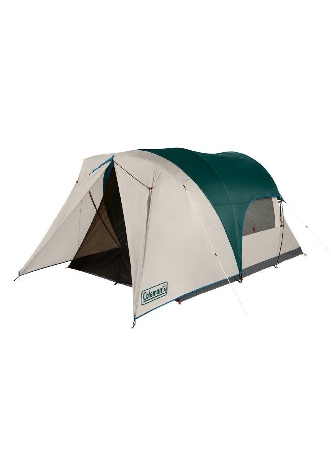 كولمان 2154685 كولمان خيمة على شكل مقصورة مع سقف مقاوم لعوامل الطقس 6 أشخاص ايفرجرين 13 x 10 قدم - Image 1