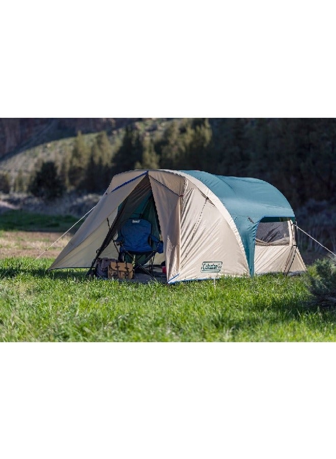 كولمان 2154685 كولمان خيمة على شكل مقصورة مع سقف مقاوم لعوامل الطقس 6 أشخاص ايفرجرين 13 x 10 قدم - Image 2