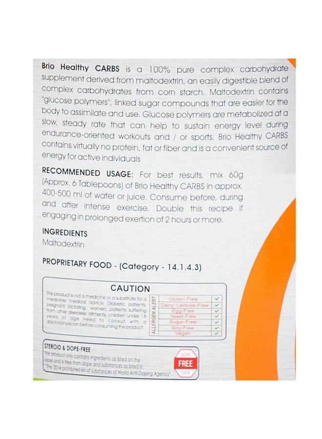 Brio Healthy Carbs 4Kg - 100% Pure Complex Carbohydrate | Easy to Digest | No Sugar & No Flavor Added - Image 2