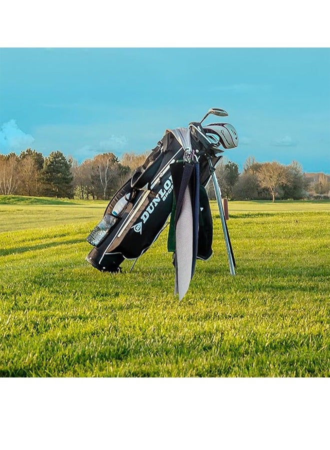 3 Pack Large Golf Towels, 11.8" X 11.8" Tri-Fold Portable Microfiber Fabric Waffle Pattern Golf Towel With Carabiner Quickly Removes Sand, Mud, Dirt And Sweat - Image 5