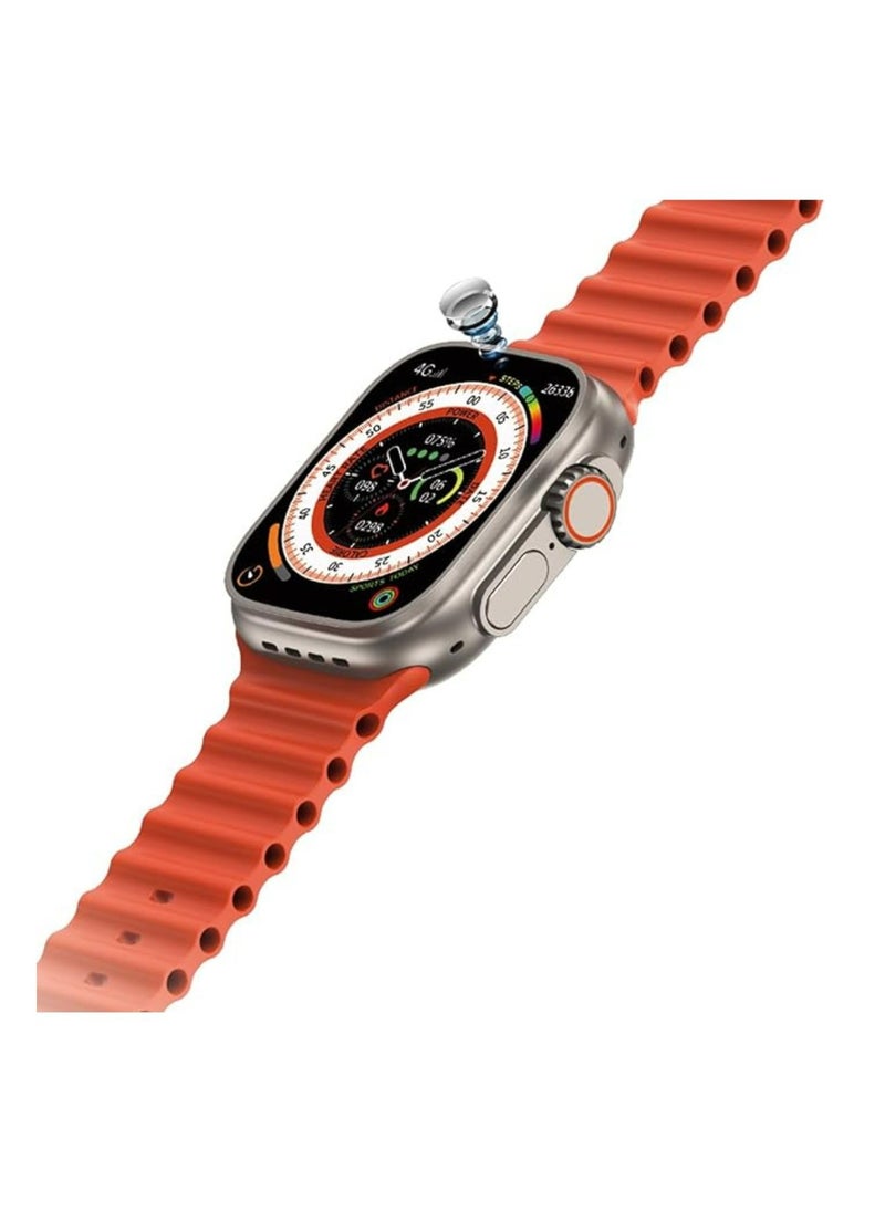 Premium Telzeal Germany TC4G 2.2 Inch Full Screen Display Smart Watch_Gold