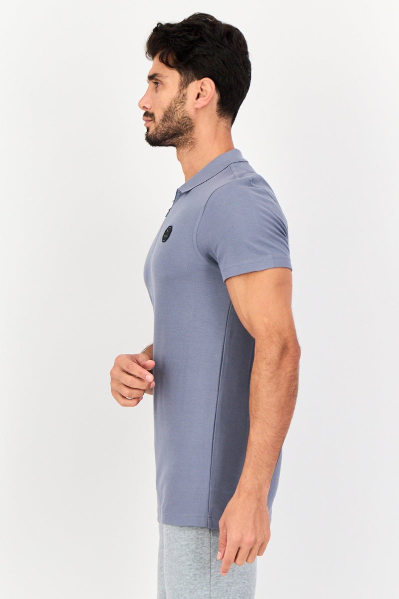PUMA قميص بولو خارجي بأكمام قصيرة للرجال من One8 x Puma، ضيق، رمادي - Image 2