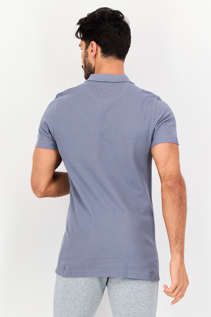 PUMA قميص بولو خارجي بأكمام قصيرة للرجال من One8 x Puma، ضيق، رمادي - Image 4