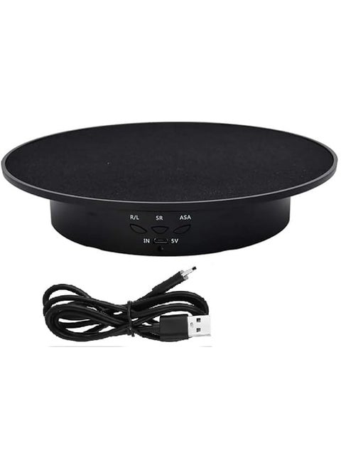 ZenCart Electric Rotating Display Stand 360 Degree Rotating Turntable with USB Charge Rotating Display Stand for Photography Rotating Turntable Adjustable Smooth Rotation