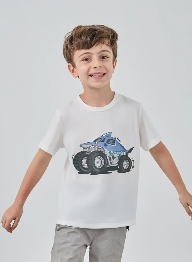 Take Two Take Two Graphic Print Round Neck T-Shirt