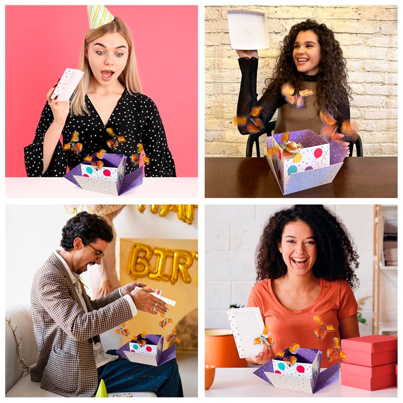 FETTIPOP Premium Butterfly Explosion Box â€“ Funny Surprise Prank Gift with Flying Butterflies - Unique Birthday or Party Box for Kids & Adults - Image 2