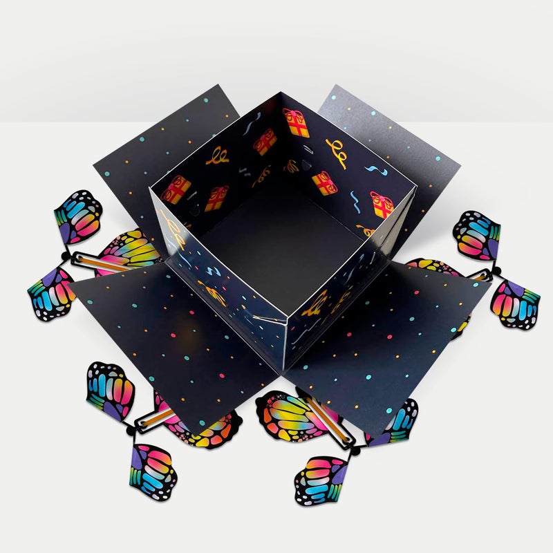 FETTIPOP Premium Butterfly Explosion Box â€“ Funny Surprise Prank Gift with Flying Butterflies - Unique Birthday or Party Box for Kids & Adults - Image 4