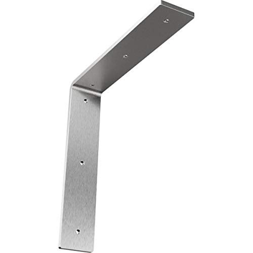 Ekena Millwork BKTM02X10X10HASS 2-Inch W x 10-Inch D x 10-Inch H Hamilton Bracket, Stainless Steel - Image 1