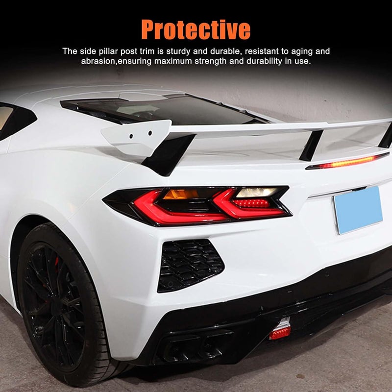 TOYCIDFG Smoked Tinted Tail Light Cover Trim for Chevrolet Corvette C8 Z06 (2020-2022) - Image 4