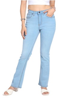 Dennis Lingo Indigo Boot Cut Jeans for Women - Cotton Blend, Stretchy  - Image 1