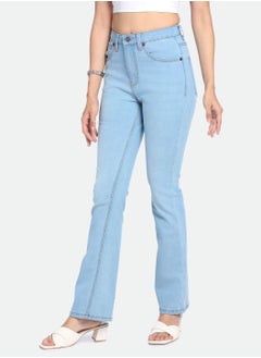 Dennis Lingo Indigo Boot Cut Jeans for Women - Cotton Blend, Stretchy  - Image 2