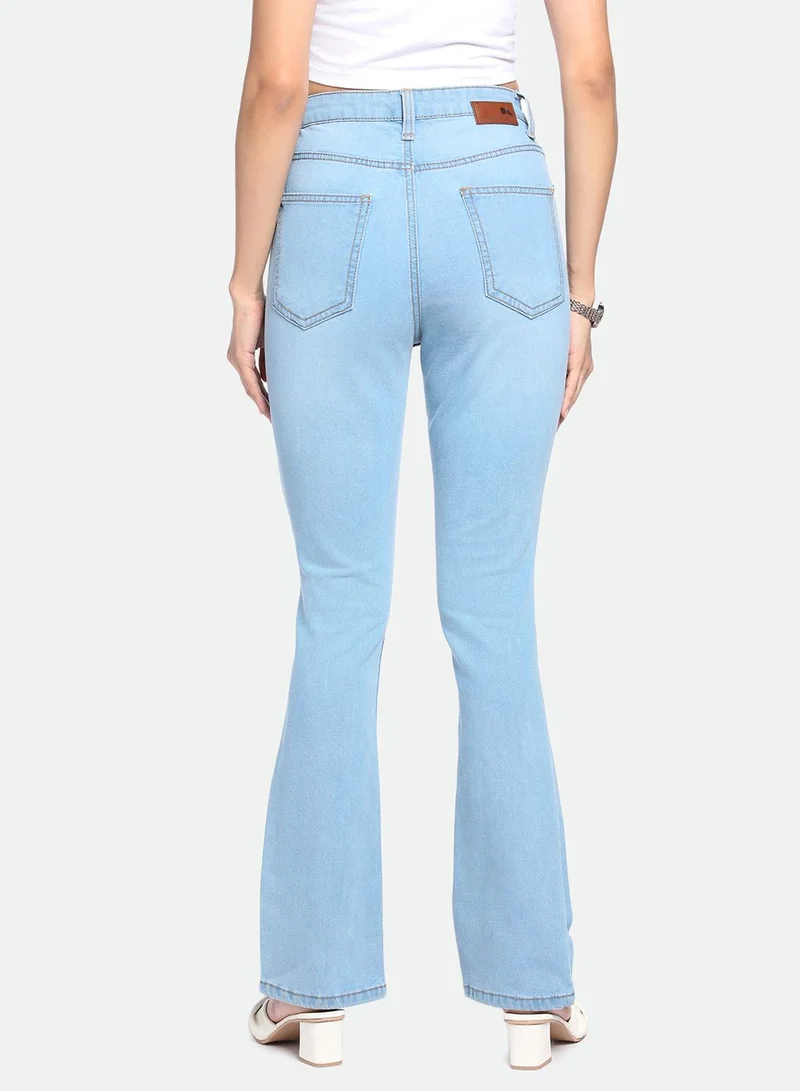 Dennis Lingo Indigo Boot Cut Jeans for Women - Cotton Blend, Stretchy