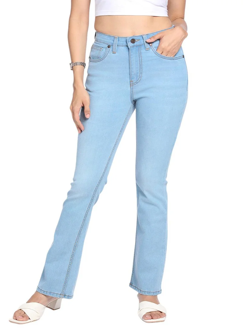 Dennis Lingo Indigo Boot Cut Jeans for Women - Cotton Blend, Stretchy