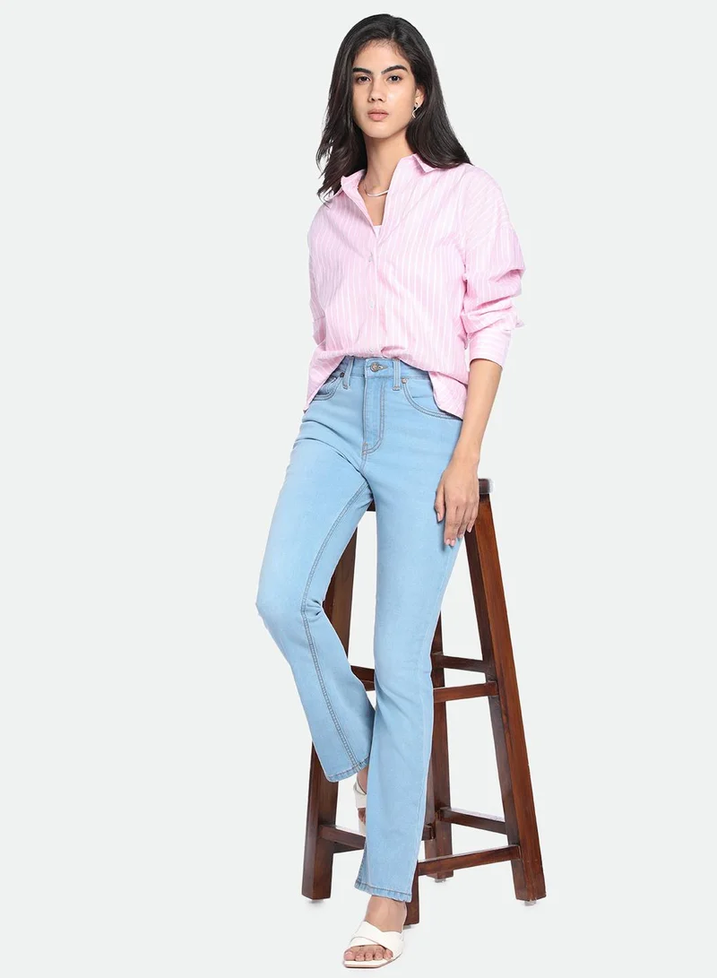 Dennis Lingo Indigo Boot Cut Jeans for Women - Cotton Blend, Stretchy