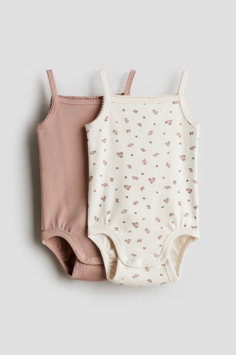 H&M 2-Pack Pima Cotton Jersey Bodysuits - Image 1