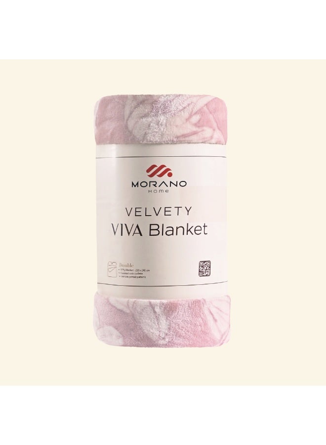 Morano Viva Blanket – Printed Model, 220x240 CM, Lightweight Ultra-Soft Polyester Throw with Elegant Finish, Stylish Colors,Warm and Cozy Blanket for Bed or Sofa - Image 1