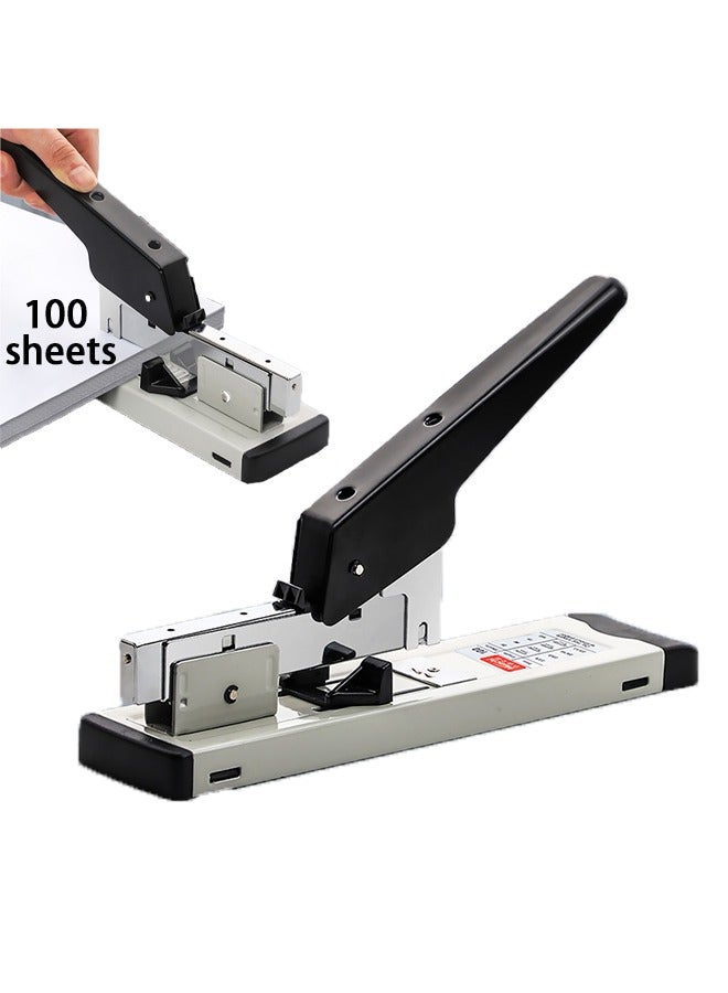 هاي هونور دباسة شديدة التحمل، دباسة كبيرة الحجم موفرة للعمالة يمكنها تدبيس 100 صفحة مرة واحدة (أسود/رمادي) - Image 1