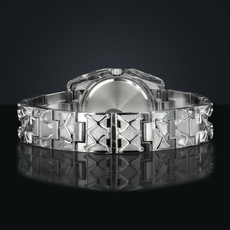 BARAMON Watches for Men Fashion Unique Quartz Watch Hip Hop Rock Punk Wrist Watch Casual Cool Wristwatches Stainless Steel Waterproof Men's Watch for Gift - Image 4