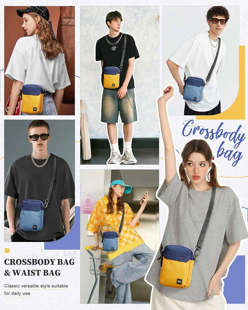 SEAFEW Mini Crossbody Bag Shoulder Bag for Men, Small Messenger Satchel Bag for Women - Image 2