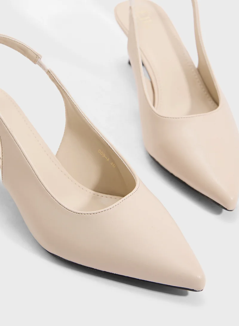ELLA Low Heel Sling Back Pump