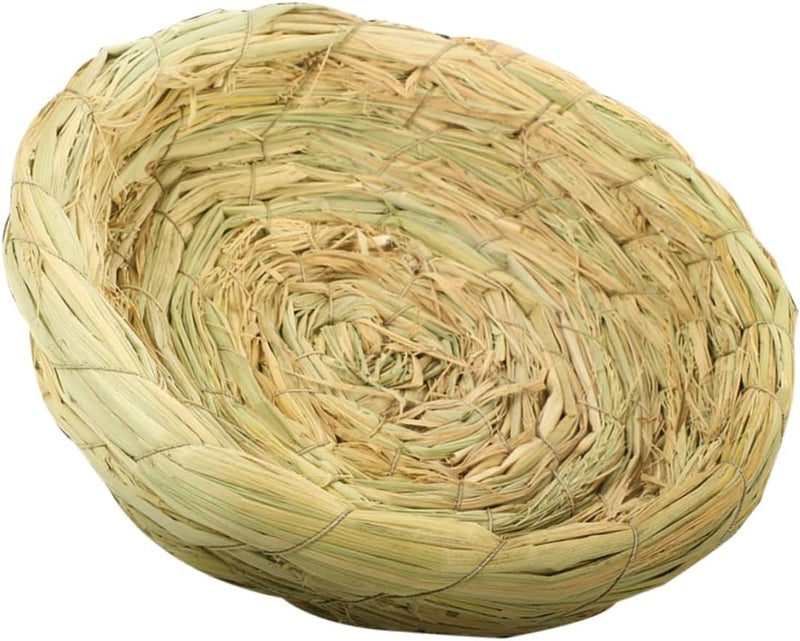 Kisangel Hand Woven Straw Bird Nest for Small Animals Removable Washable Pigeon Dove Breeding Bed Comfortable Outdoor Garden Ornament with Natural Woven Design Easy to Clean and Maintain - Image 1