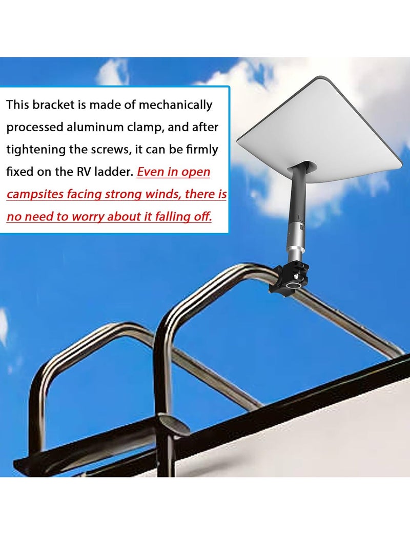 general Starlink RV Ladder Mount, Starlink Roof Rack Mount, 200lbs Load, 0.8-1.17inch Installation Range for Pole/Roof/SUV/Outdoor(All Aluminum Material) - Image 4