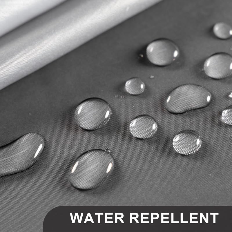 AmazerBath Shower Curtain, Cloth Ombre Black Shower Curtain Set with 12 Hooks, Washable Fabric Black and White Shower Curtain, Rustic Farmhouse Bathroom Shower Curtain, 72x72 Inches - Image 5