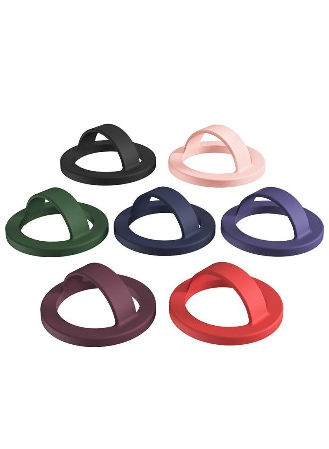 （random color one）Suitable For Apple Mobile Phone Back Sticker Liquid Silicone Strong Magnetic Bracelet Mobile Phone Bracket Ring Buckle Desktop Support Frame-Color:Random Colors - Image 1