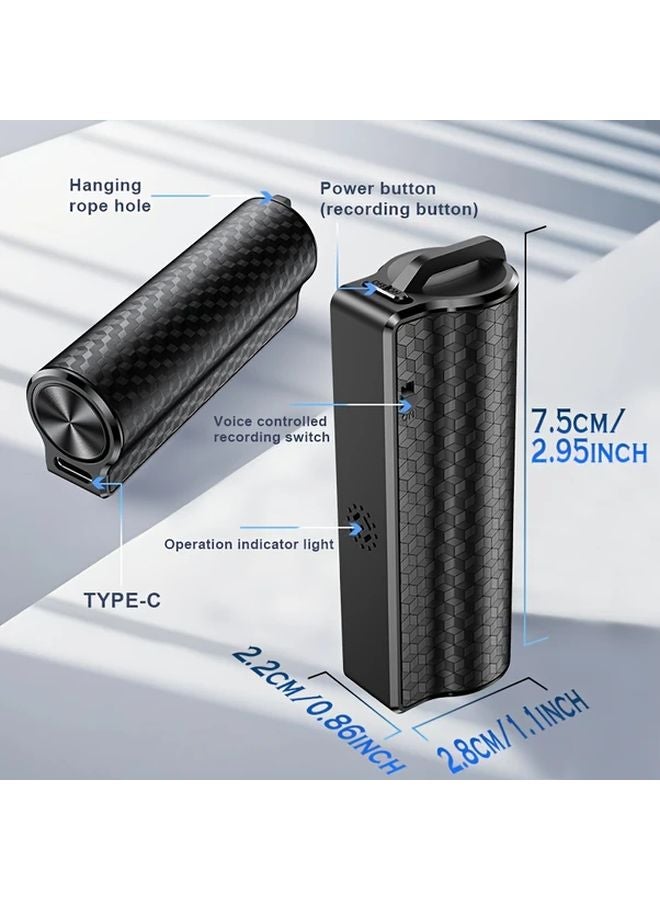 128GB Voice Recorder USB MP3 Playback Noise Reduction Time Stamp Magnetic Portable 2500mAh Battery - Image 3