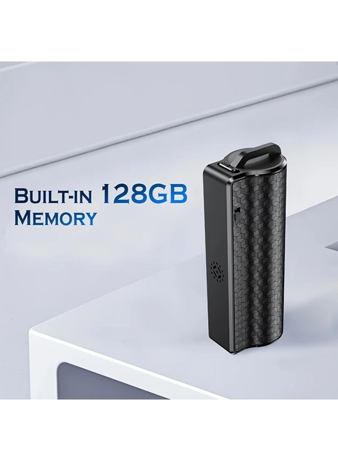 128GB Voice Recorder USB MP3 Playback Noise Reduction Time Stamp Magnetic Portable 2500mAh Battery - Image 1