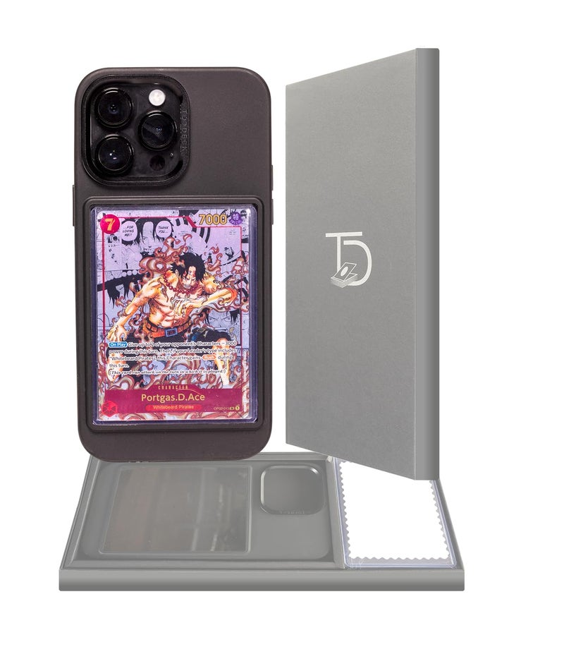 TopDeck Card/Photo Display Phone Case for iPhone 15 - Black | TCG/Photo Display Top Loaders & Sleeves | Compatible Pokemon Cards, Sports, One Piece, Magic & More - Image 1