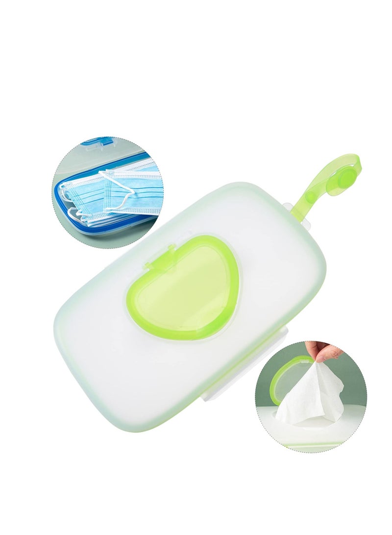 Excefore Baby Wipe Dispenser, Portable Refillable Wipe Case, Reusable Travel Wet Wipe Pouch for Travel-Pouch Carries (Green) - Image 3