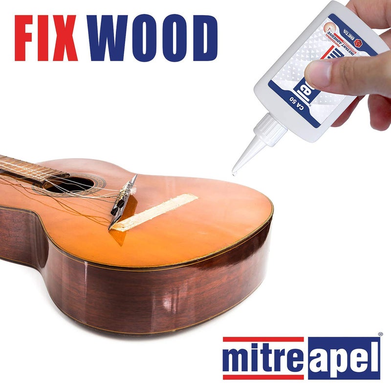MITREAPEL Super CA Glue (1.7 oz.) with Spray Adhesive Activator (6.7 fl oz.) - Crazy Craft Glue for Wood, Plastic, Metal, Leather, Ceramic - Cyanoacrylate Glue for Crafting and Building (1 Pack) - Image 3