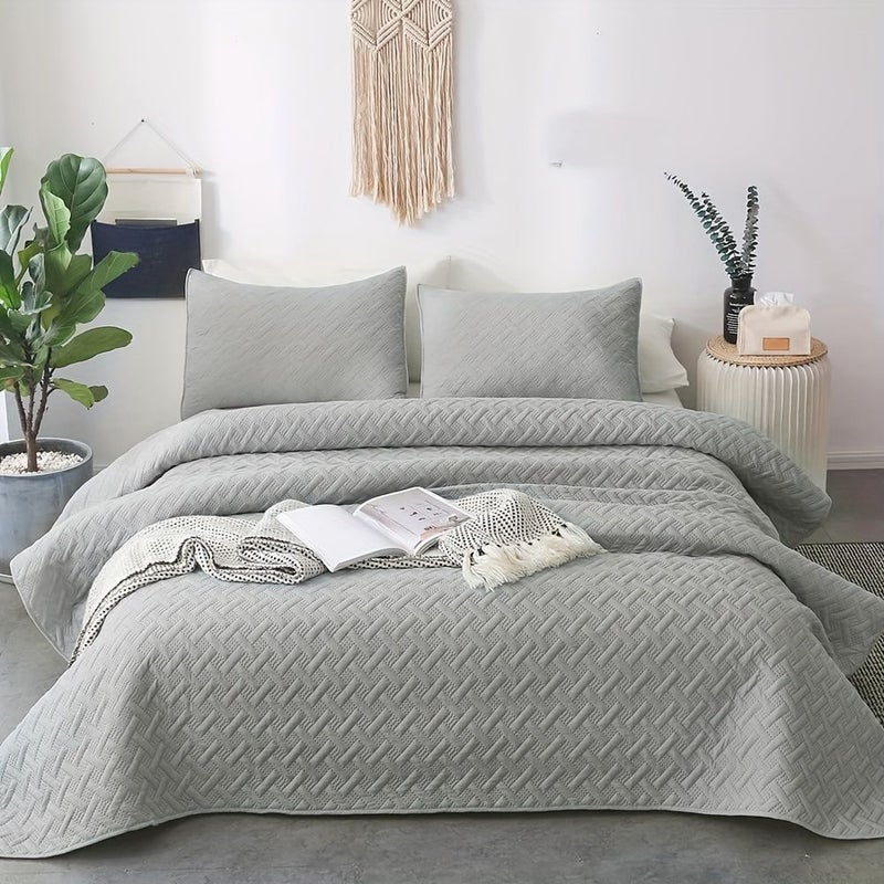 1pc Solid King Size White Bedspread Soft Breathable Comfortable Bedding For Bedroom Dorm Room Decor - Image 2