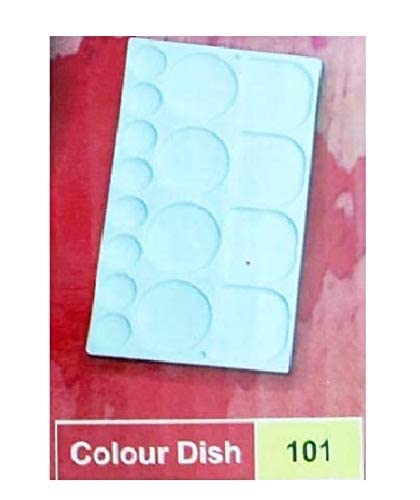 FIRST CLICK 16 Well Watercolor Rectangular Paint Tray No.101 Mixing Palette White Size 11" X 6.5" inches 1 pc - Image 4