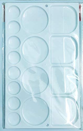 FIRST CLICK 16 Well Watercolor Rectangular Paint Tray No.101 Mixing Palette White Size 11" X 6.5" inches 1 pc - Image 5