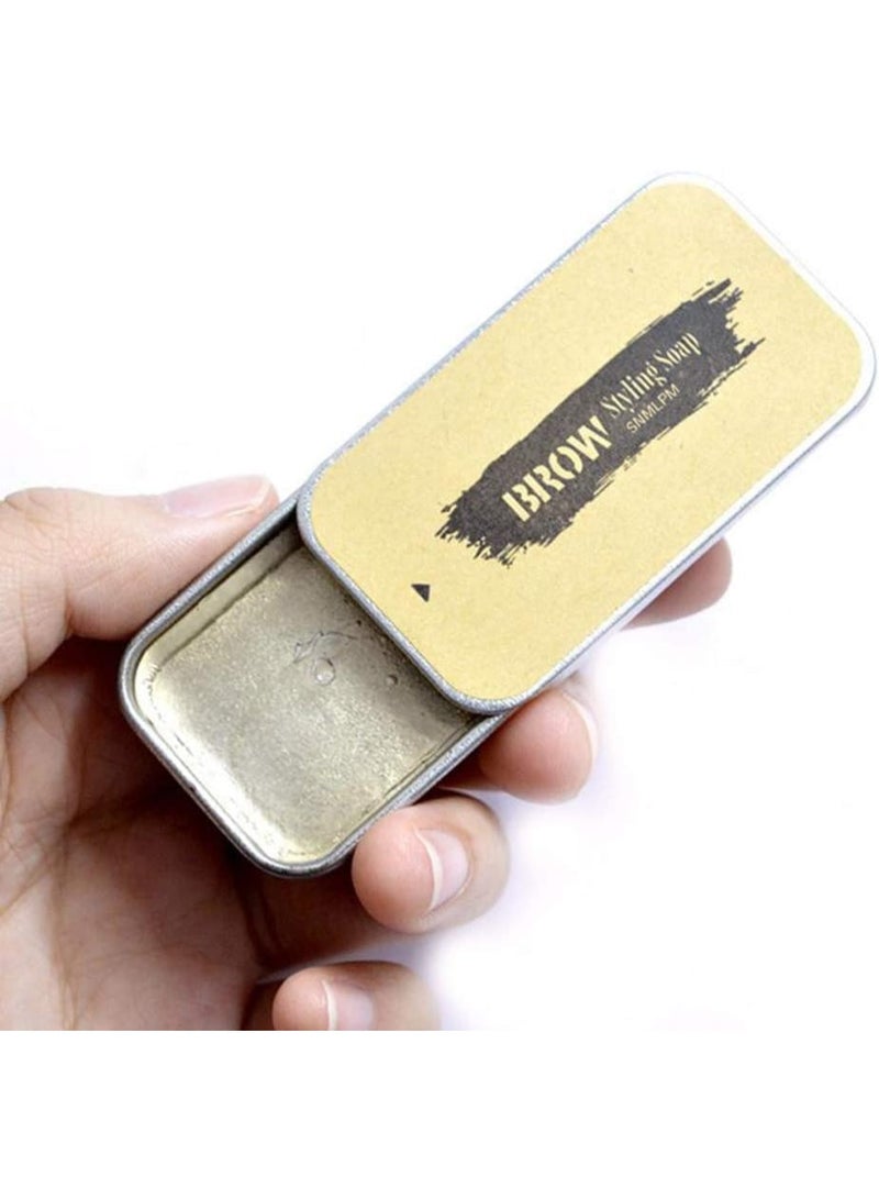 Eyebrow Styling Soap Kit with Brush, Long-Lasting Brow Enhancer Gel - Image 1