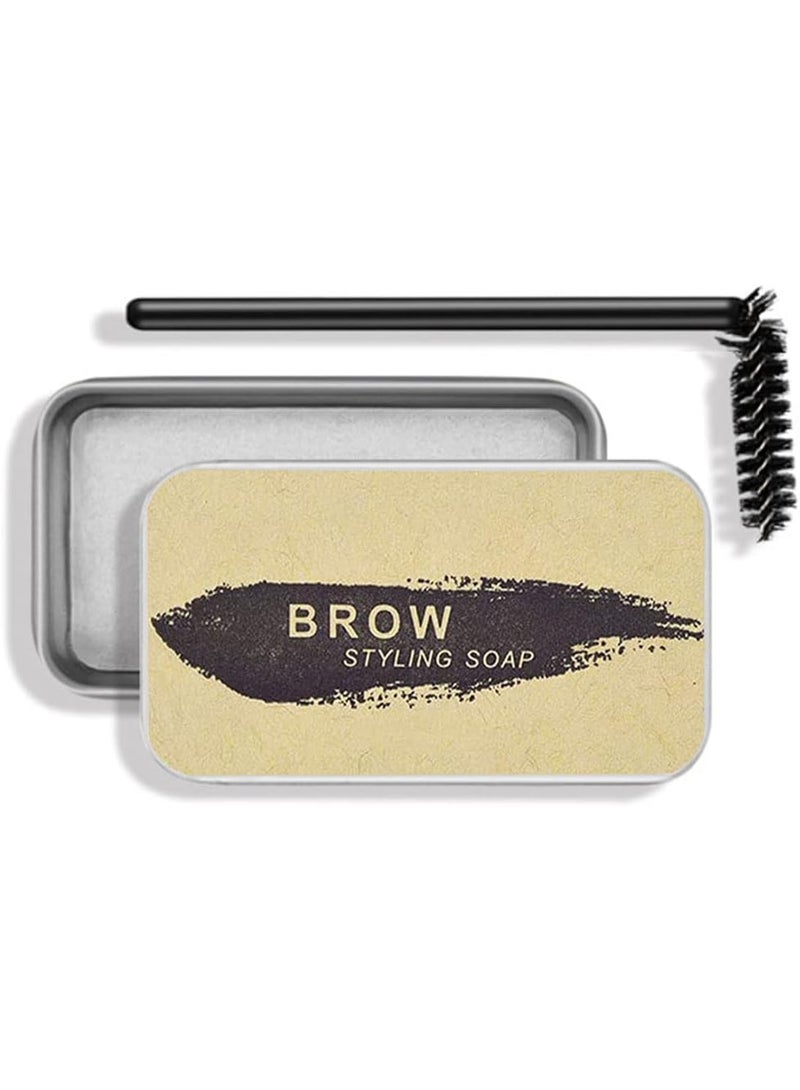 Eyebrow Styling Soap Kit with Brush, Long-Lasting Brow Enhancer Gel - Image 3