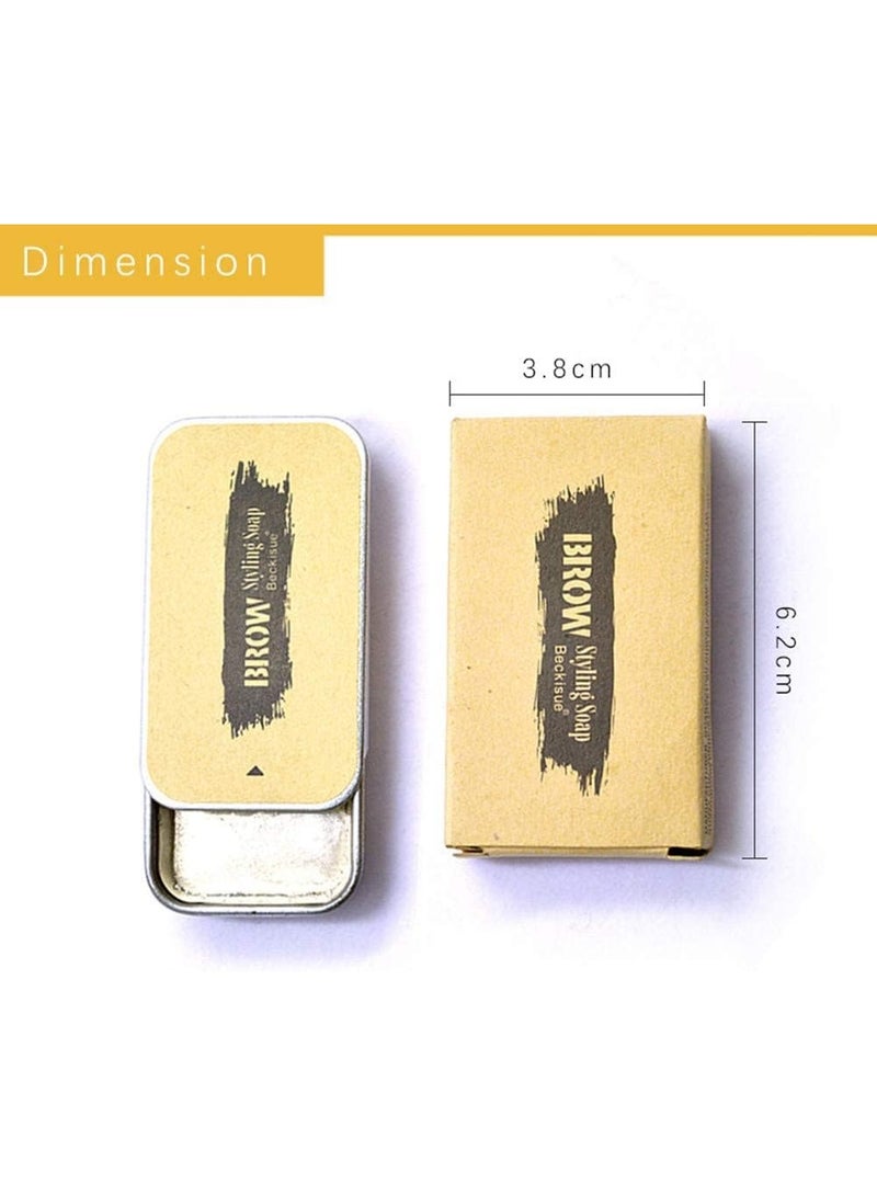 Eyebrow Styling Soap Kit with Brush, Long-Lasting Brow Enhancer Gel - Image 5
