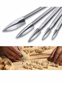 Y&D Wood Carving Drill and Tools Universal Accessories, White Steel Bit Rotary Grinding Tool for Crafts, DIY, Carving, Drilling (5 Pcs)  - Image 1