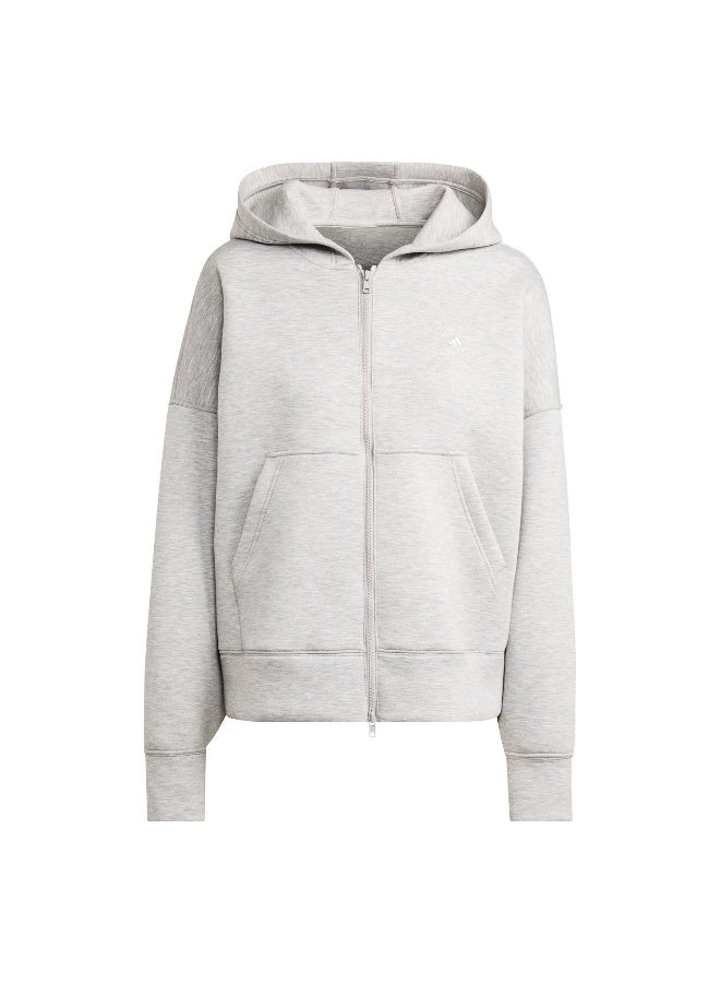 Adidas Adidas Asmc Scuba Hd Grey Hooded Sweat Sweatshirts For Women - Image 1