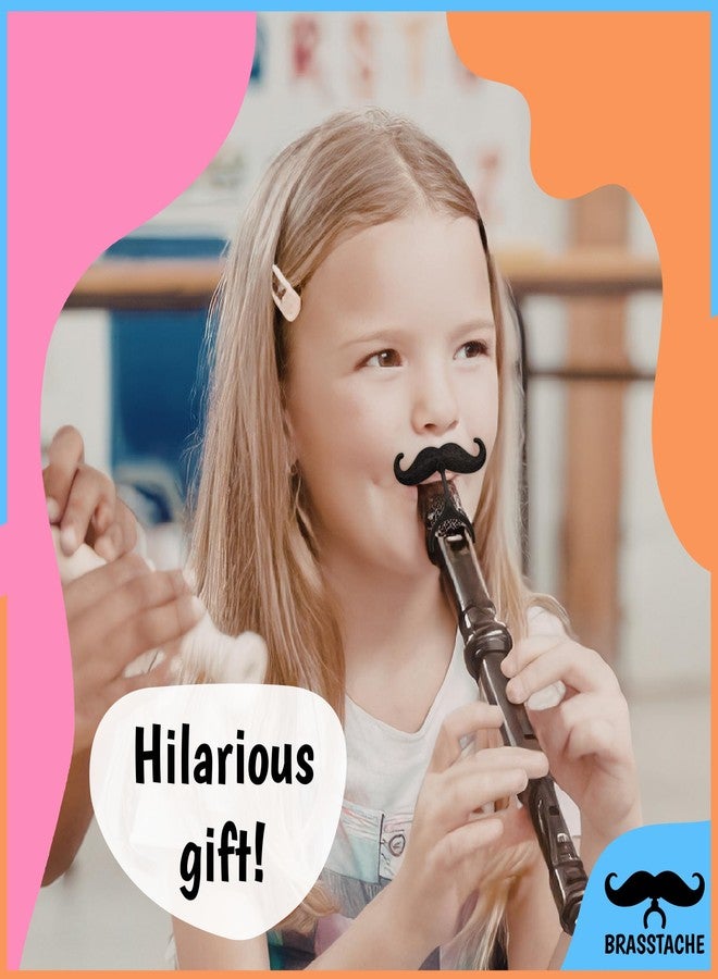 Brasstache Recorder-stache by Brasstache - Clip on Mustache for Recorder Instrument, Original Size for Kids - Image 4