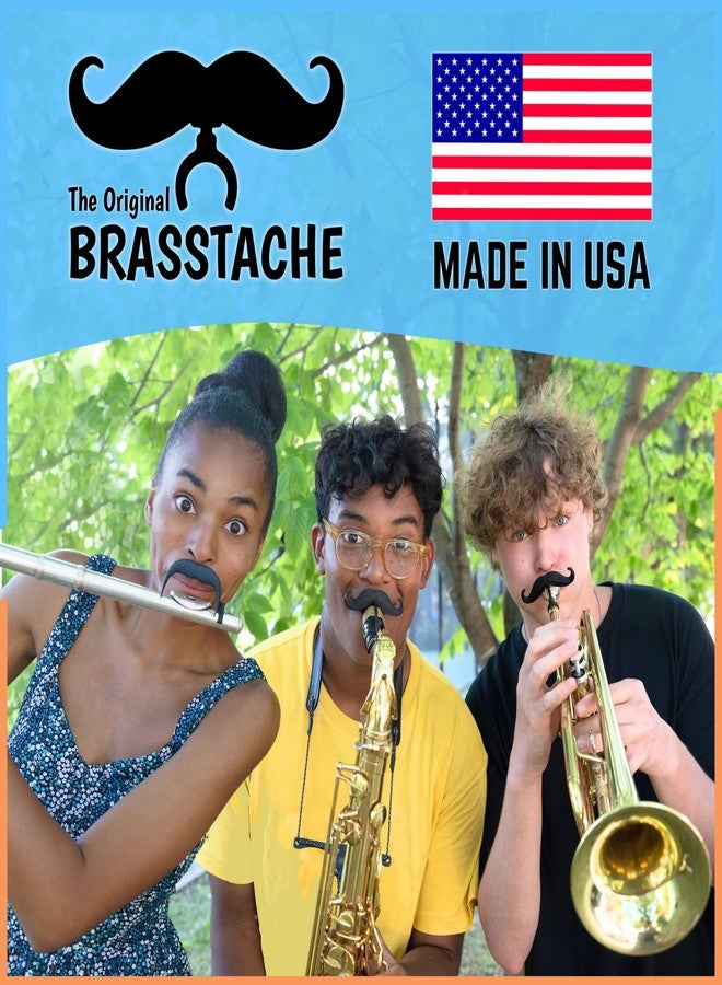 Brasstache Recorder-stache by Brasstache - Clip on Mustache for Recorder Instrument, Original Size for Kids - Image 3