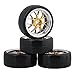 logyues 4PCS Plastic RC110 OnRoad Racing Car Drift Smooth Tire YShaped Plated Yellow Wheels - Image 3