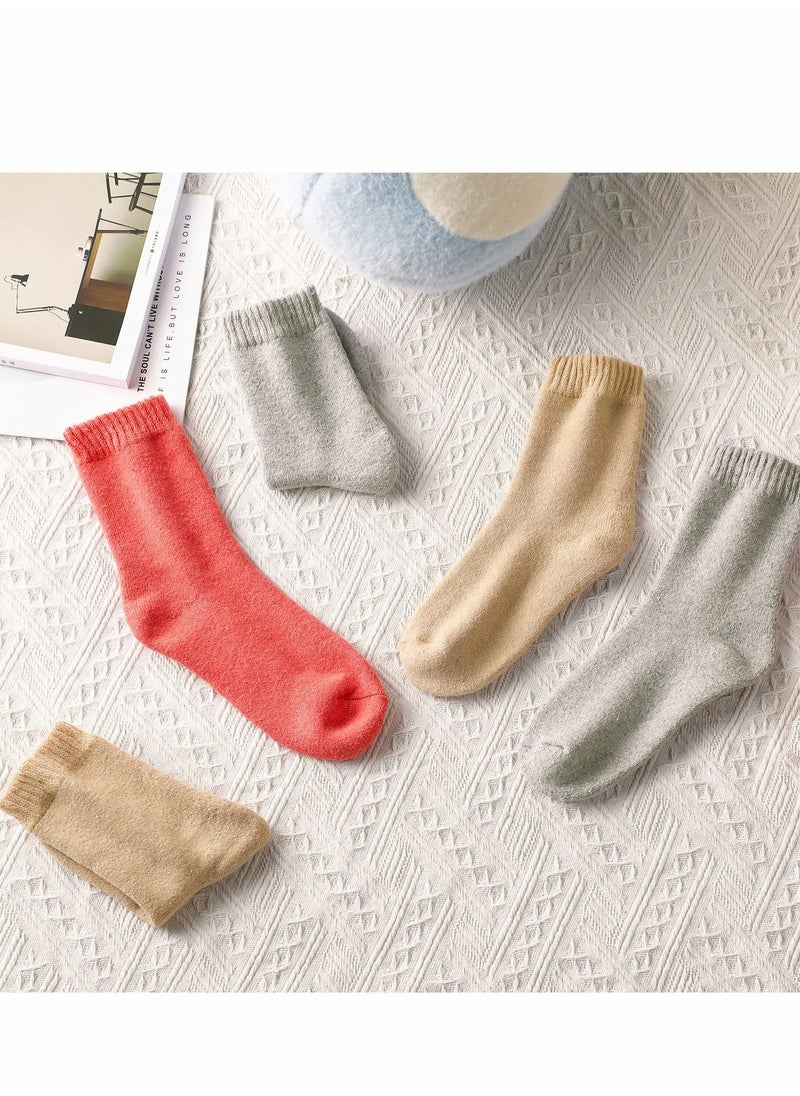 SYOSI Wool Socks for Women, Moisture Wicking and Breathable Cozy Boot Socks, 3 Pairs Boots Socks Mens, Warm Socks Unisex Thick Warm Winter Knit Wool Socks  - Image 2