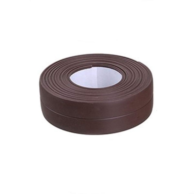 pepplo pepplo Tape Caulk,Self-Adhesive Sealing Tape PE Waterproof Decorative Sealant Trim for Kitchen, Bathroom, Shower Floor and Wall Edge Protector (Brown, Pack of 1) - Image 1