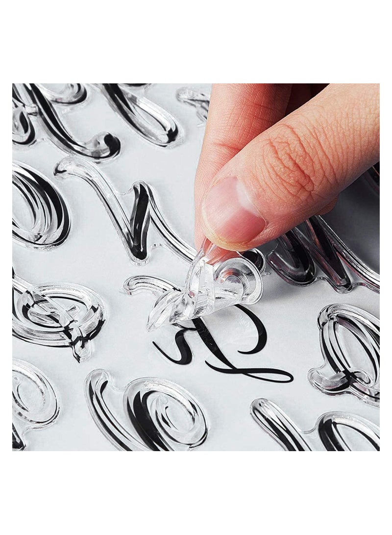 SYOSI 4 Pcs Alphabet Cake Stamp Tool Numbers Fondant Cake Mould DIY Cookie Stamp Cutter Handmade English Letters Biscuit Cake Cookie Baking Tools - Image 3