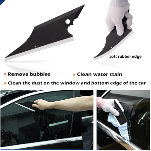 EHDIS Pro Auto Application Tool Conqueror Squeegee Original Corner Reach Tool Window Tint Conqueror Tool Soft Squeegee Blade with White Blade for Versatile UsePack of 5 - Image 3